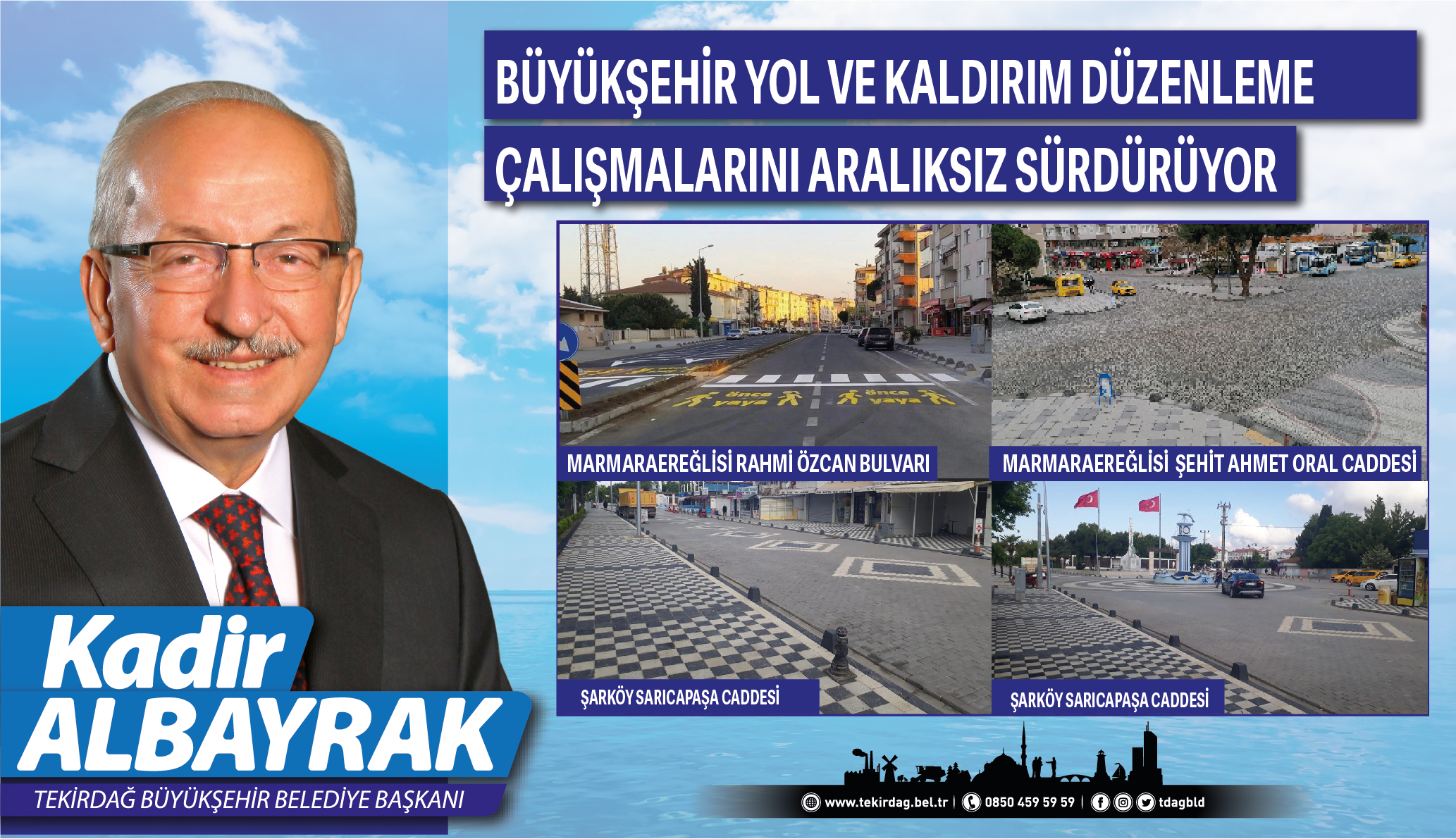 BÜYÜKŞEHİR YOL VE KALDIRIM DÜZENLEME ÇALIŞMALARINI ARALIKSIZ  SÜRDÜRÜYOR
