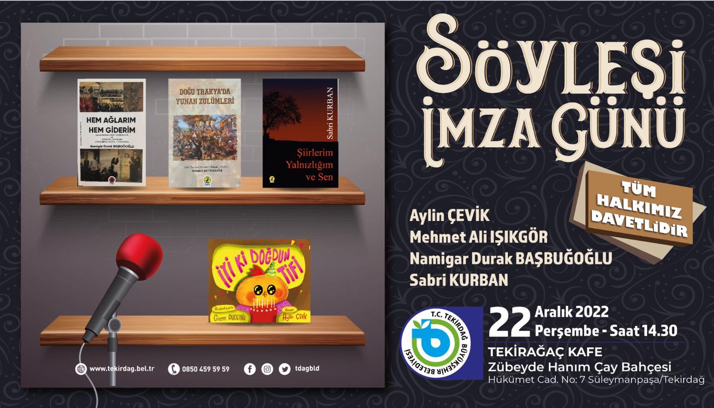 Tekirdağ Büyükşehir Belediyesi’nden Şair ve Yazarlar Söyleşi ve İmza Günü