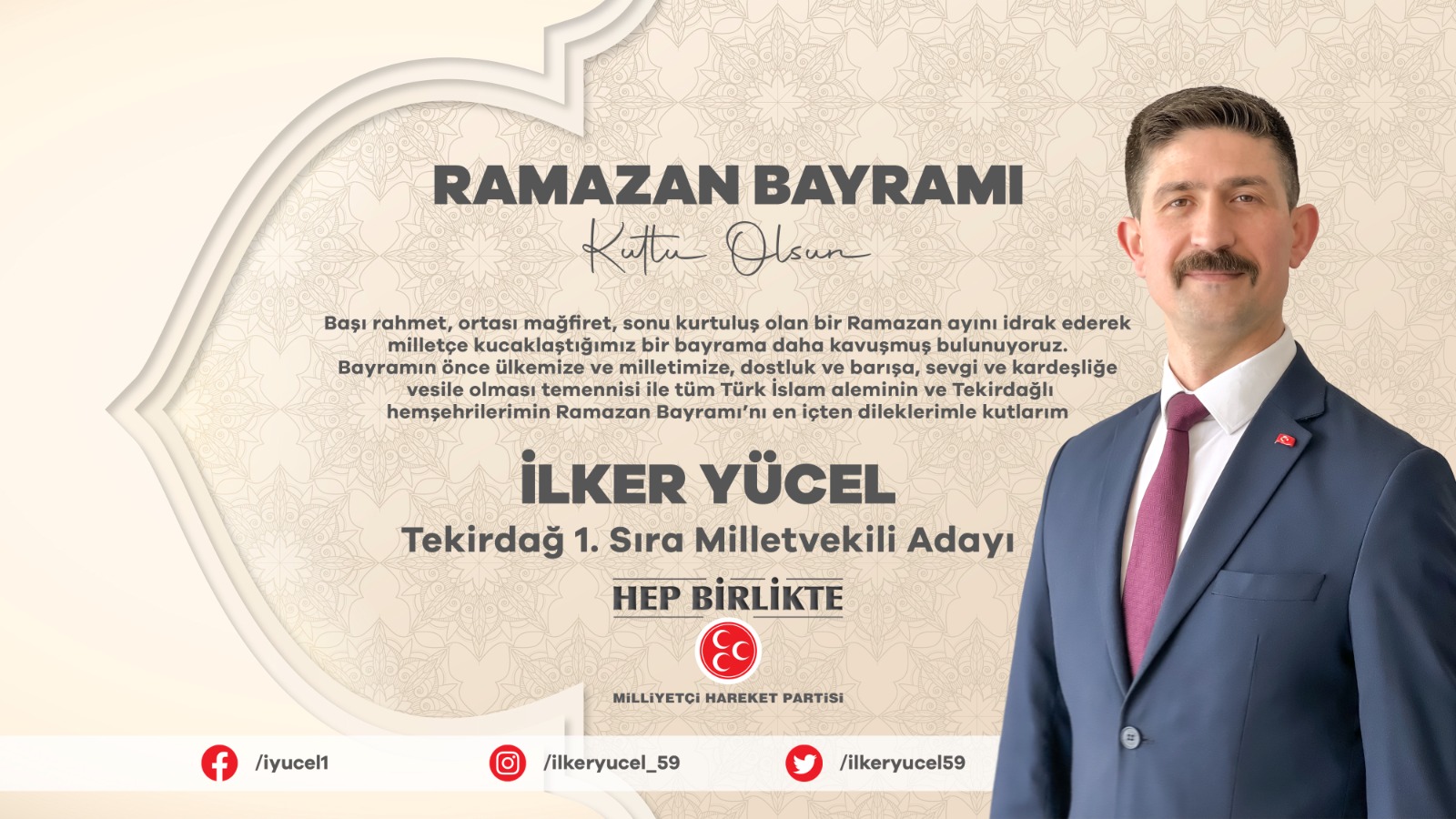 İLKER YÜCELİN RAMAZAN BAYRAMI MESAJI
