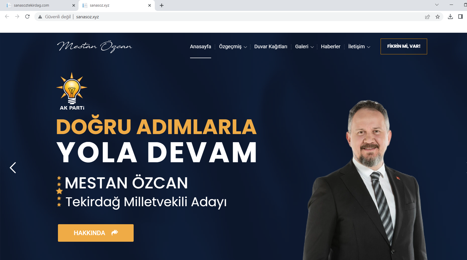 MESTAN ÖZCAN CHP KAMPANYA SLOGANI ALAN ADLARINI SATIN ALDI