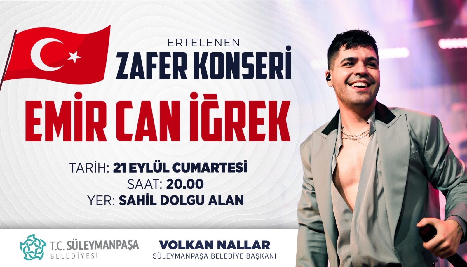 Ertelenen Zafer Bayramı Konseri’nde Emir Can İğrek Cumartesi Günü Sahne Alacak