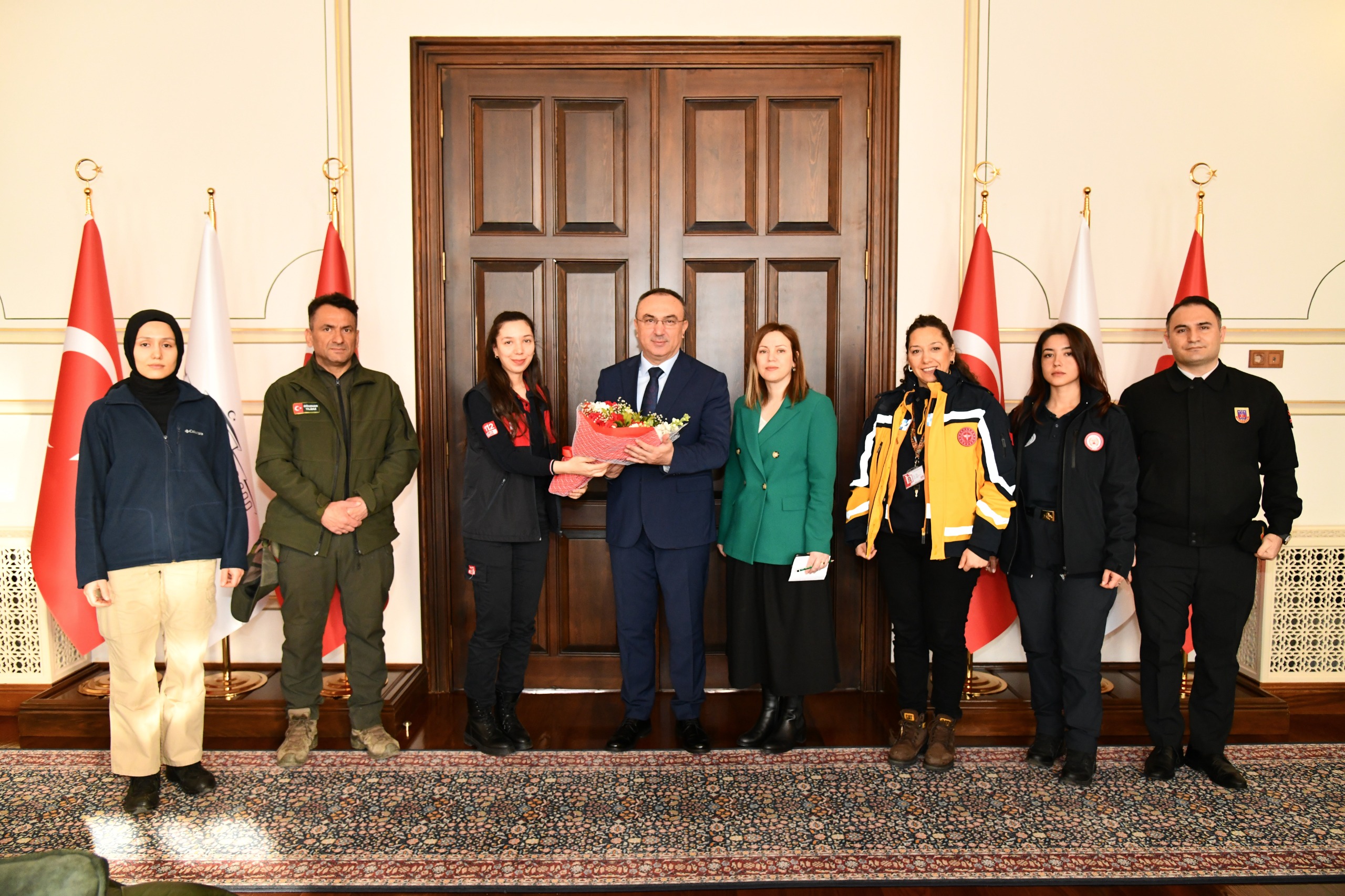 112 Acil Çağrı Merkezi Müdürü Vali Soytürk’ü Ziyaret Etti