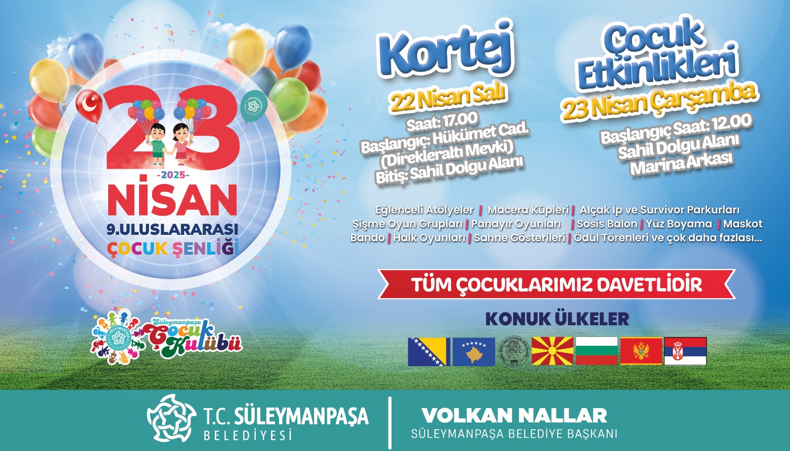 Süleymanpaşalı Çocuklar 23 Nisan Coşkusunu Doyasıya Yaşayacak