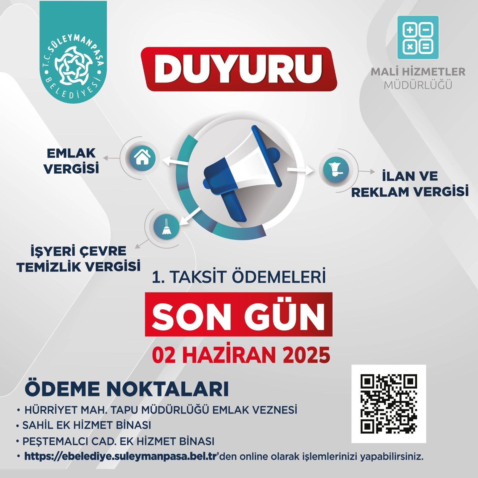 Emlak İlan Reklam ve Çevre Temizlik Vergilerinde Son Gün 2 Haziran