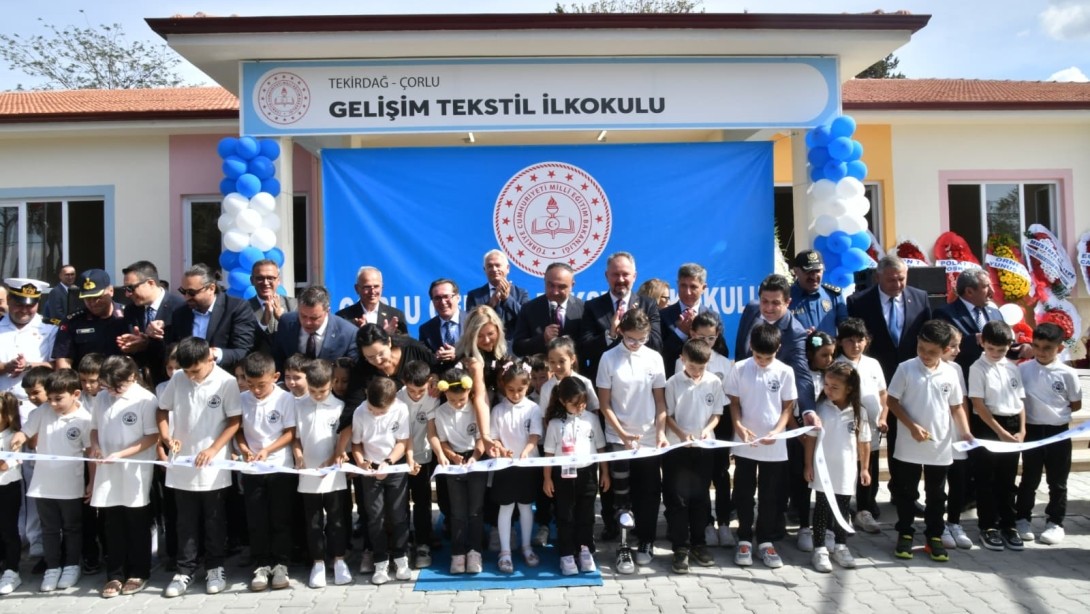 Hayırseverler Tarafından Yaptırılan Gelişim Tekstil İlkokulu’nun Açılışı Gerçekleştirildi