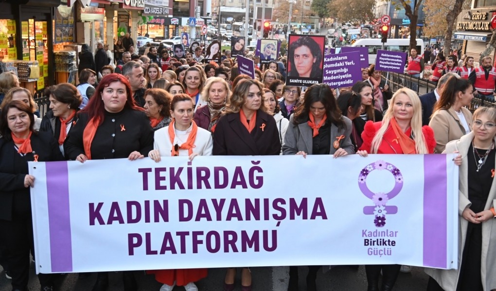 TEKİRDAĞ, ‘KADINA ŞİDDETE HAYIR’ DEDİ