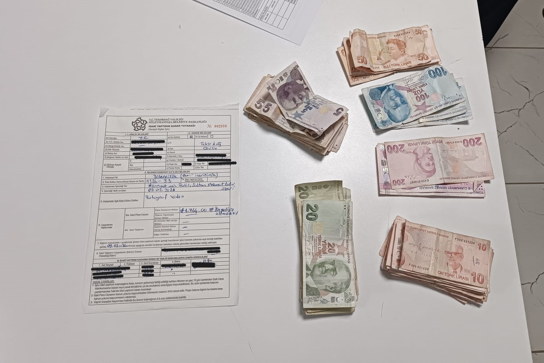 Süleymanpaşa Zabıtasından Dilenci Baba Oğula Suçüstü