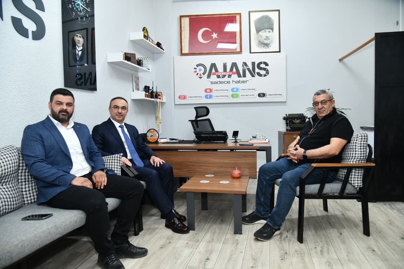 Vali Soytürk Gazeteciler Abdullah Yalçın ve Ruhan Yalçın’ı Ziyaret Etti