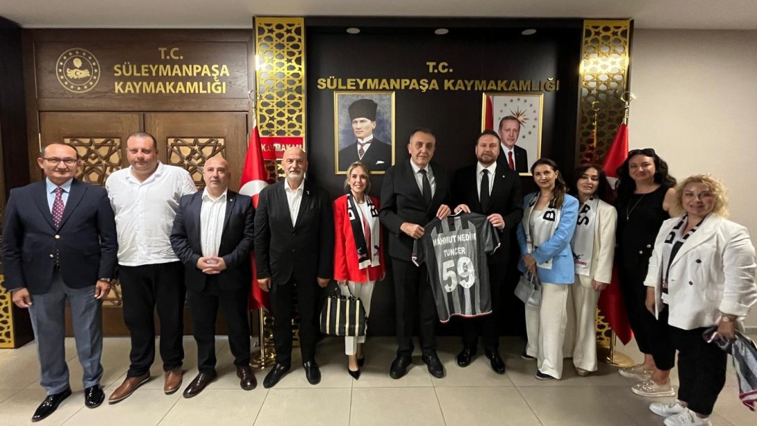Kaymakamımız Sayın Mahmut Nedim TUNÇER Beşiktaş Jimnastik Kulübü Genel Sekreteri Uğur FORA ile Yönetim Kurulu Üyelerini Makamında Kabul Etti