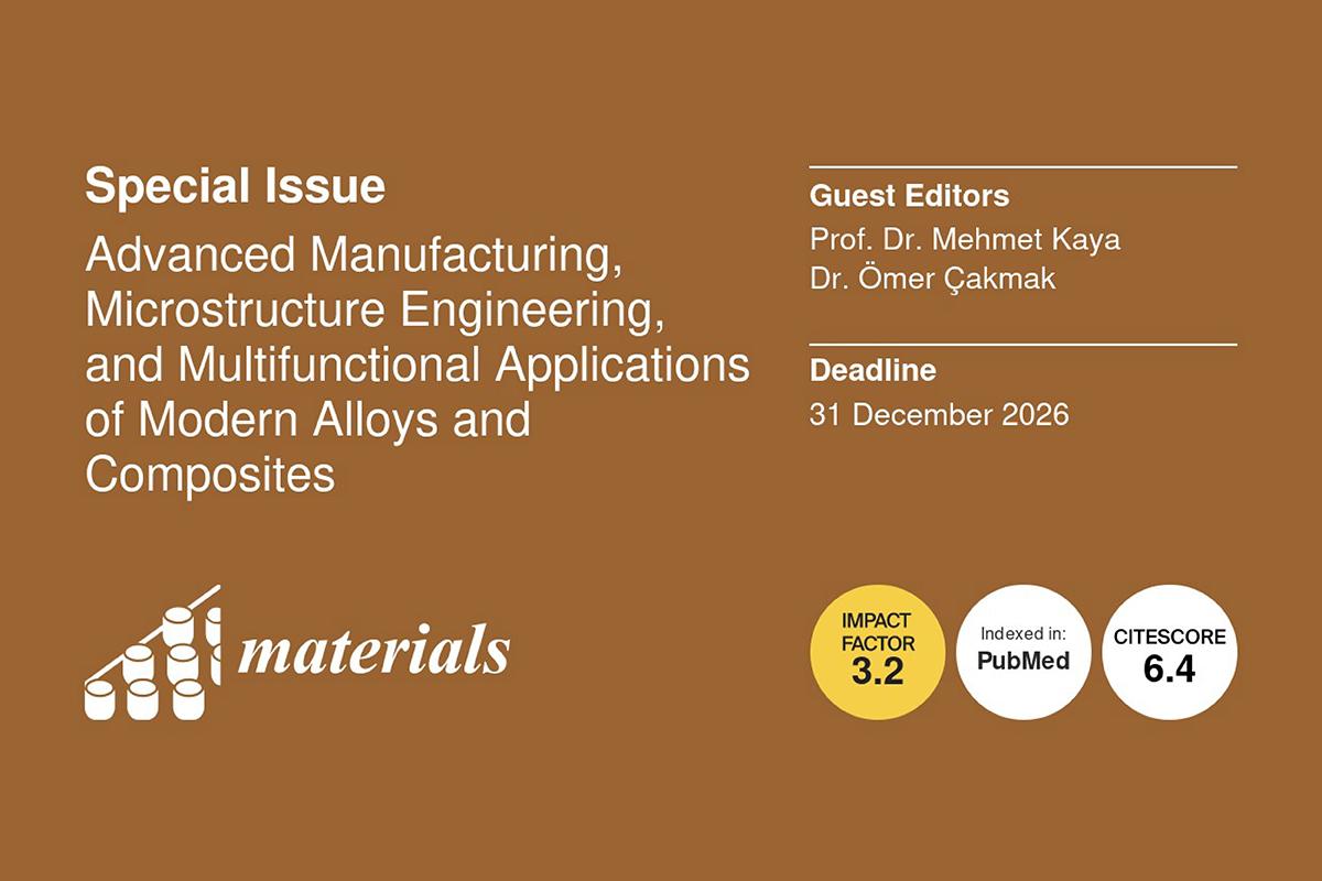 PROF. DR. MEHMET KAYA, MDPI Materials DERGİSİNDE ÖZEL SAYI EDİTÖRÜ OLARAK GÖREVLENDİRİLDİ