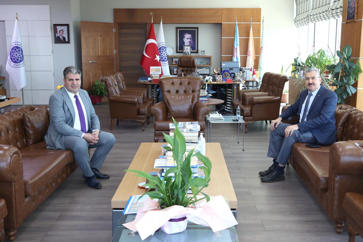 TEKİRDAĞ BÖLGE ADLİYESİ BAŞKANI’NDAN ÜNİVERSİTEMİZ REKTÖRÜNE VEDA ZİYARETİ